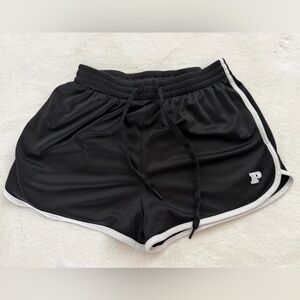 PINK Victoria's Secret Black Athletic Shorts with White Trim